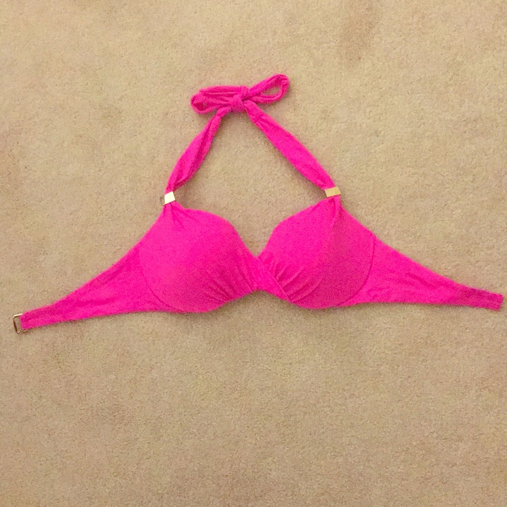 Pink Victoria’s Secret Push-Up Bikini Top Size 32C